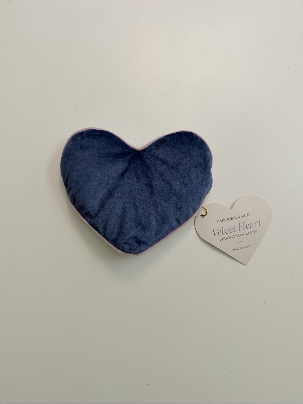 Paper Source West Emory Velvet Weighted Heat Pillow Cold Microwave Heart Shaped